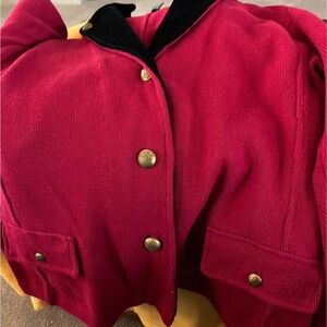 Ralph Lauren Red Blazer with Gold Buttons